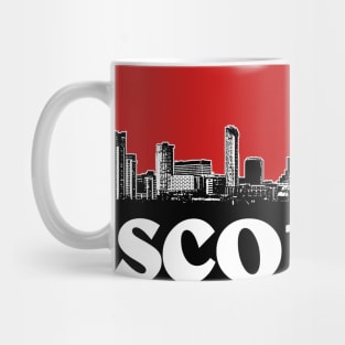 Scouser / Liverpool Red Skyline Design Mug